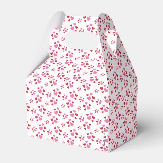 Patroon rood en roze harten bedankdoosjes (Achterkant)