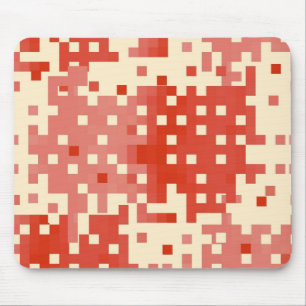 Patroon rood en roze pixel muismat