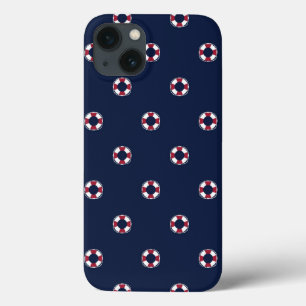 Patroon rood en wit buoy iPhone 13 hoesje