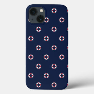 Patroon rood en wit buoy iPhone 13 hoesje