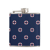 Patroon rood en wit buoy heupfles (Voorkant)