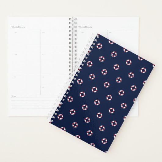 Patroon rood en wit buoy planner (Display)