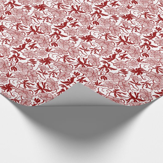 Patroon rood en wit cadeaupapier (Hoek)