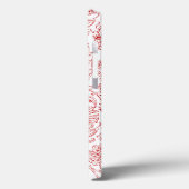 Patroon rood en wit Case-Mate iPhone case (Achterkant / Links)