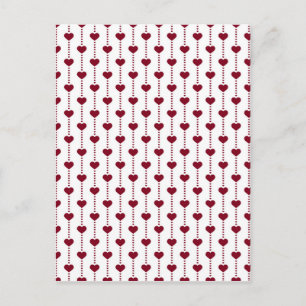 Patroon/rood hart briefkaart