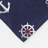 Patroon rood wit en blauw anker fleece deken (Hoek)