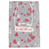 Patroon Roze Bruiloftstassentas Medium Cadeauzakje (Voorkant)