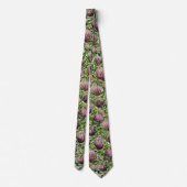 Patroon roze en groene Protea Flowers Stropdas (Achterkant)