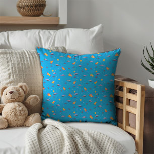 Patroon ruimte lavendel oranje turquoise kussen