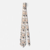 Patroon Schattige schapenpastel Beige Kleur minima Stropdas (Voorkant)