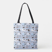 Patroon Schattige Schapenpastel Blauw Kleur Minima Draagtas (Achterkant)