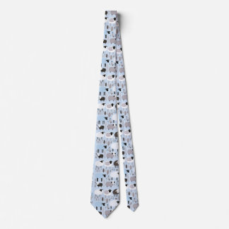 Patroon Schattige Schapenpastel Blauw Kleur Minima Stropdas