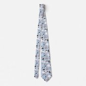 Patroon Schattige Schapenpastel Blauw Kleur Minima Stropdas (Achterkant)