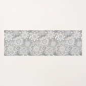 Patroon Soft Grey en White Mandala Yogamat (Achterkant (horizontaal))