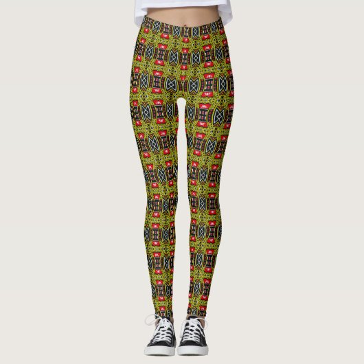 Patroon speelkaarten leggings (Voorkant)