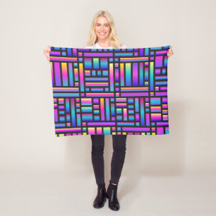 Patroon Stijlvol Matig Mode Geometrisch Tartan Fleece Deken