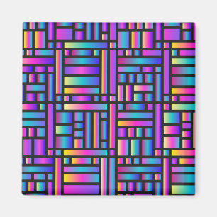 Patroon Stijlvol Matig Mode Geometrisch Tartan Magneet