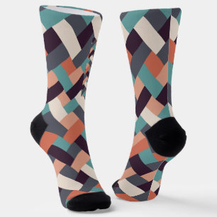 Patroon Stijlvolle Mode- Geometrisch Modern Vintag Sokken