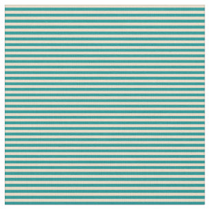 Patroon Tan & Dark Cyan Lines Stof