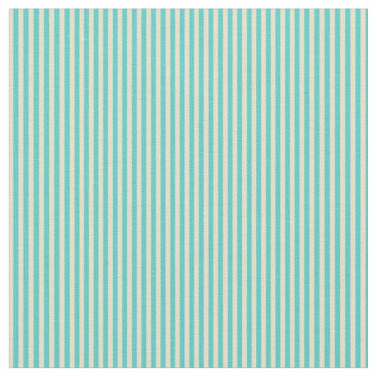Patroon Tan & Turquoise Lined Stof (Close Up)