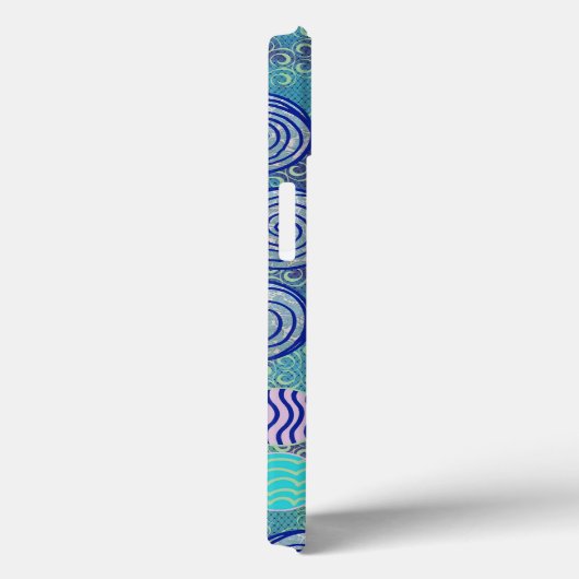 Patroon Tie Dye Blue Circles Case-Mate iPhone Case (Achterkant / Rechts)