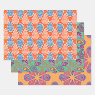 Patroon trappelmotifs inpakpapier vel