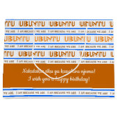 Patroon UBUNTU, ik ben omdat we in het Swahili zij Groot Cadeauzakje (Voorkant)