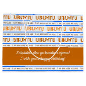 Patroon UBUNTU, ik ben omdat we in het Swahili zij Groot Cadeauzakje (Achterkant)