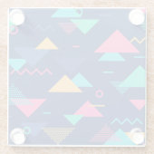 Patroon uit de jaren tachtig glazen onderzetter (Achterkant)