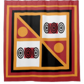  patroon van Afrikaanse stam Douchegordijn (Voorkant)