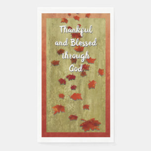 patroon van afvallende bladeren servet