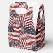 Patroon van Amerikaanse vlag Red White Blue Stripe Bedankdoosjes (Geopend)