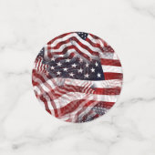 Patroon van Amerikaanse vlag Red White Blue Stripe Confetti (Kleine voorkant)