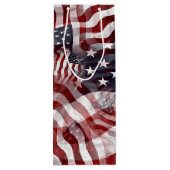 Patroon van Amerikaanse vlag Red White Blue Stripe Wijn Cadeautas (Achterkant)