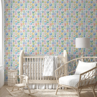 Patroon van baby-blokken behang