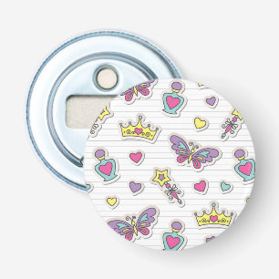 patroon van balletprinses button flesopener