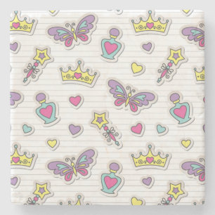 patroon van balletprinses stenen onderzetter