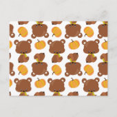 Patroon van Beren, luiers, Herfst, pompoenen Briefkaart (Voorkant)