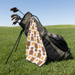 Patroon van Beren, luiers, Herfst, pompoenen Golfhanddoek