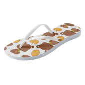 Patroon van Beren, luiers, Herfst, pompoenen Teenslippers (Schuin)