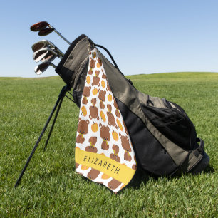 Patroon van Beren, schattige Beren, pompoen, Jouw Golfhanddoek