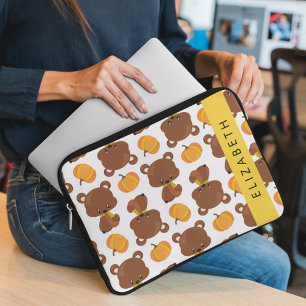 Patroon van Beren, schattige Beren, pompoen, Jouw  Laptop Sleeve