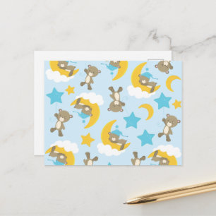 Patroon van Beren, stutten, teddydraden, sterren Briefkaart