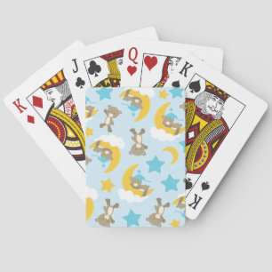 Patroon van Beren, stutten, teddydraden, sterren Pokerkaarten