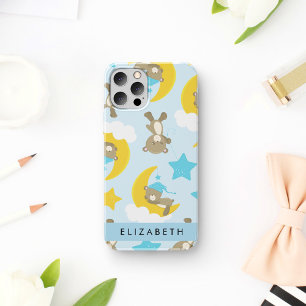 Patroon van Beren, teddyberen, sterren, Jouw naam iPhone 12 Pro Hoesje