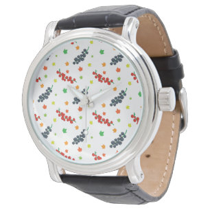 Patroon van bessen, rode bes, bosbes, fruit horloge