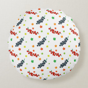Patroon van bessen, rode bes, bosbes, fruit rond kussen