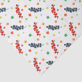 Patroon van bessen, rode bes, bosbes, fruit tissuepapier (Detail)