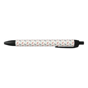 Patroon van bessen, rode bes, bosbes, fruit zwarte inkt pen