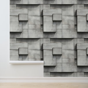 patroon van betonblokken behang